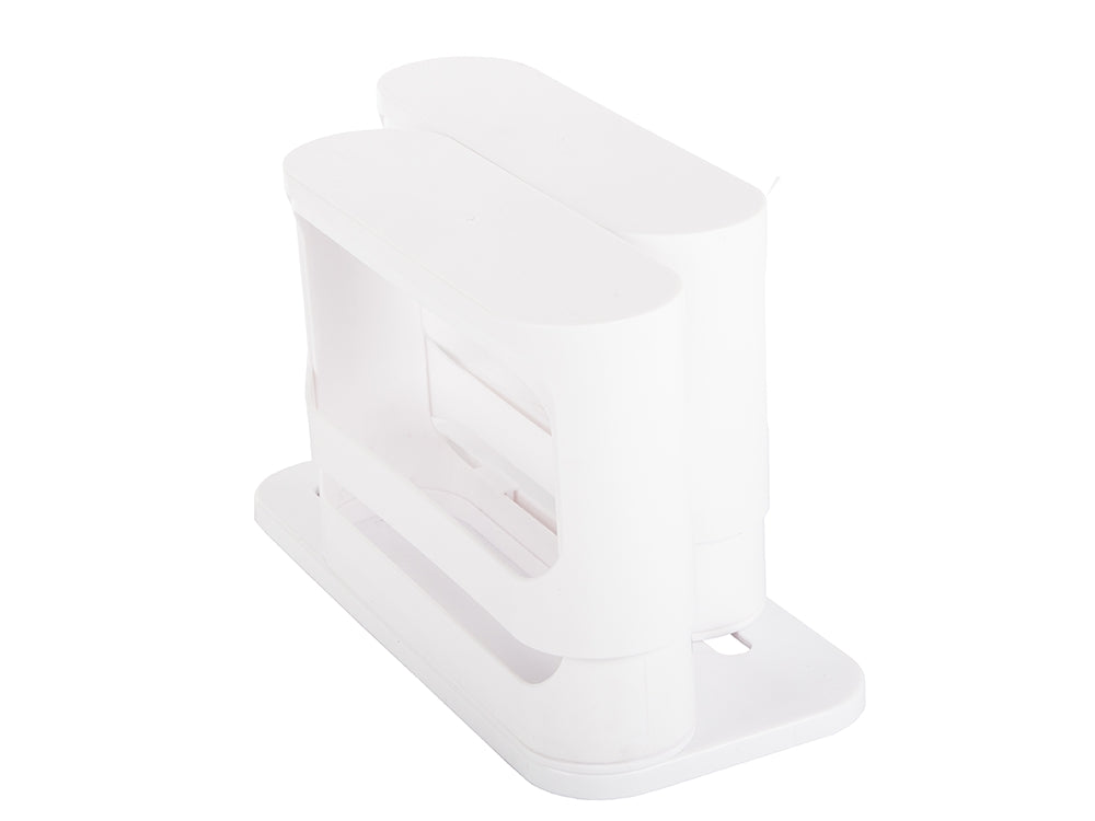 Kryddorganiser för skåp roterbar utdragbar plast vit 14x31x28 cm
