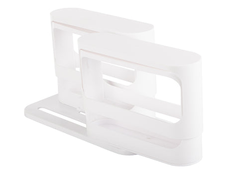 Kryddorganiser för skåp roterbar utdragbar plast vit 14x31x28 cm