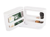 Kryddorganiser för skåp roterbar utdragbar plast vit 14x31x28 cm