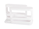 Kryddorganiser för skåp roterbar utdragbar plast vit 14x31x28 cm