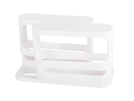 Kryddorganiser för skåp roterbar utdragbar plast vit 14x31x28 cm