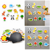 Kylskåpsmagneter djur- och naturmotiv 12-pack 5x6 cm