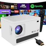 LCD-projektor Android TV 11 WiFi Bluetooth 720p stöd 4K 60–120