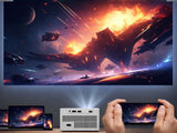LCD-projektor Android TV 11 WiFi Bluetooth 720p stöd 4K 60–120