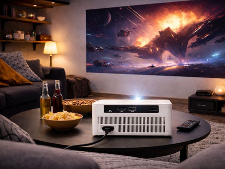 LCD-projektor Android TV 11 WiFi Bluetooth 720p stöd 4K 60–120