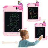 LCD-ritplatta för barn 33,5x24 cm rosa enhörning med penna