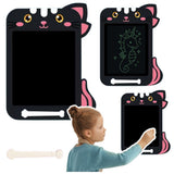 LCD ritplatta för barn kattform svart med stylus och suddknapp