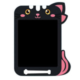 LCD ritplatta för barn kattform svart med stylus och suddknapp