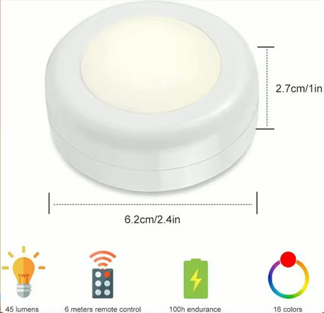 LED Spotlights 6-pack med Fjärrkontroll – RGB Färgbyte & Dimmer – Inomhus/Utomhusbelysning