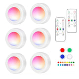 LED Spotlights 6-pack med Fjärrkontroll – RGB Färgbyte & Dimmer – Inomhus/Utomhusbelysning