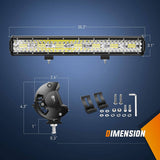 LED arbetslampa 420W 12-24V 140 LED IP68 svart 51,5 cm