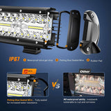 LED arbetslampa 420W 12-24V 140 LED IP68 svart 51,5 cm