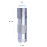 LED-ficklampa med stämpeldyna för nageldekoration gelé, silver