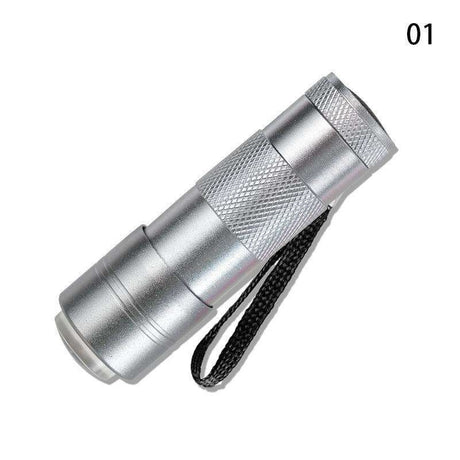 LED-ficklampa med stämpeldyna för nageldekoration gelé, silver