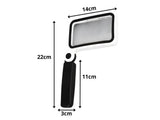 LED-förstoringsglas 3,5x stående med 16 LED hopfällbart svart/vit