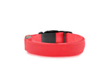 LED-halsband hund/katt justerbart 46–59 cm röd inkl batterier