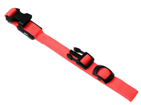 LED-halsband hund/katt justerbart 46–59 cm röd inkl batterier