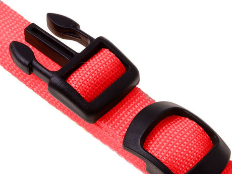 LED-halsband hund/katt justerbart 46–59 cm röd inkl batterier