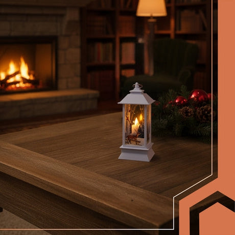 LED-jullykta vit med julmotiv batteridriven LR44 12,5 cm