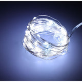 LED-ljusgirlang 10 m 100 LED kallvit batteridriven inomhus