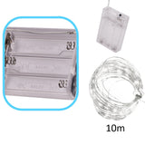 LED-ljusgirlang 10 m 100 LED kallvit batteridriven inomhus
