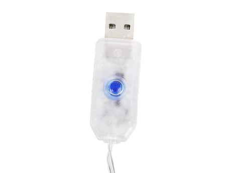 LED-ljusridå 3x3 m 300 LED varmvit USB med fjärrkontroll timer