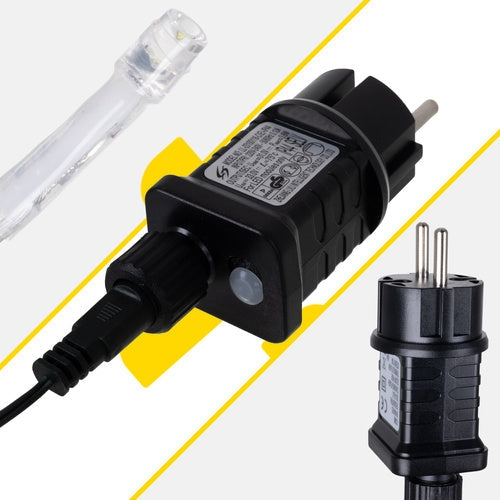 LED ljusslinga 300 LED 15 m varmvit IP44 8 lägen för ute/inne
