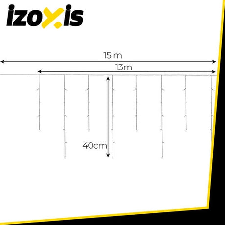 LED ljusslinga 300 LED 15 m varmvit IP44 8 lägen för ute/inne