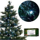 LED ljusslinga julgran 100 kallvita LED 8 lägen 10 m nätansluten