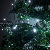 LED ljusslinga julgran 100 kallvita LED 8 lägen 10 m nätansluten