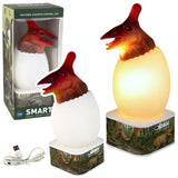 LED-nattlampa Pterosaur i ägg 22 cm USB-laddning touch färgskifte