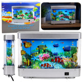LED-nattlampa akvarium med simmande fiskar 6W 4100K 23x31 cm