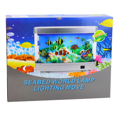 LED-nattlampa akvarium med simmande fiskar 6W 4100K 23x31 cm