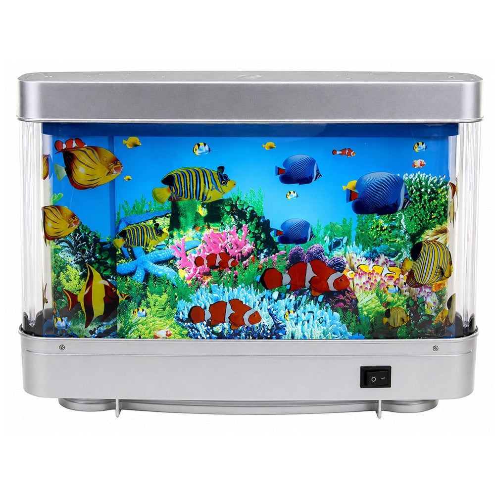 LED-nattlampa akvarium med simmande fiskar 6W 4100K 23x31 cm