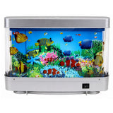 LED-nattlampa akvarium med simmande fiskar 6W 4100K 23x31 cm