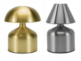 LED nattlampa svampform touch USB-C uppladdningsbar guld/silver 15 cm