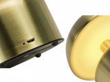 LED nattlampa svampform touch USB-C uppladdningsbar guld/silver 15 cm