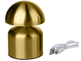 LED nattlampa svampform touch USB-C uppladdningsbar guld/silver 15 cm
