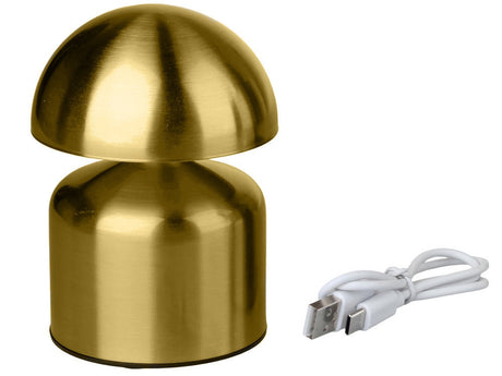 LED nattlampa svampform touch USB-C uppladdningsbar guld/silver 15 cm