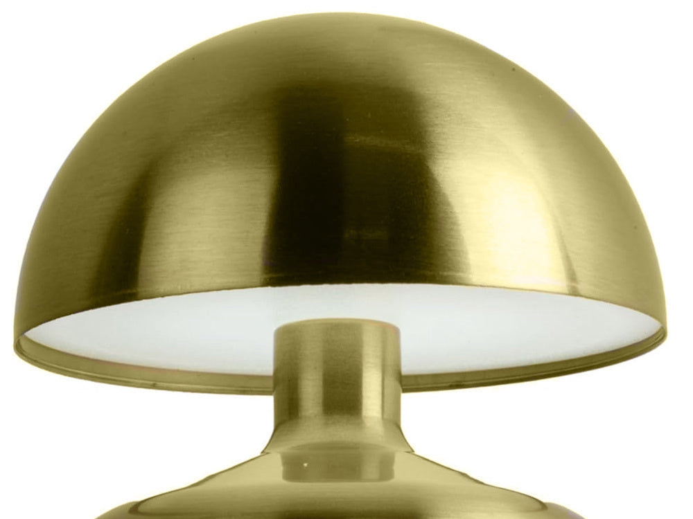 LED nattlampa svampform touch USB-C uppladdningsbar guld/silver 15 cm