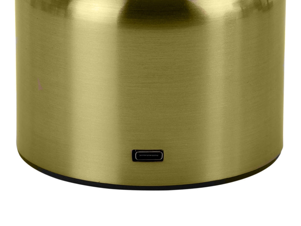 LED nattlampa svampform touch USB-C uppladdningsbar guld/silver 15 cm