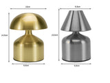 LED nattlampa svampform touch USB-C uppladdningsbar guld/silver 15 cm