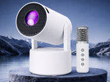 LED-projektor Android TV 11 WiFi BT, 720p HD, 130 tum, mikrofon