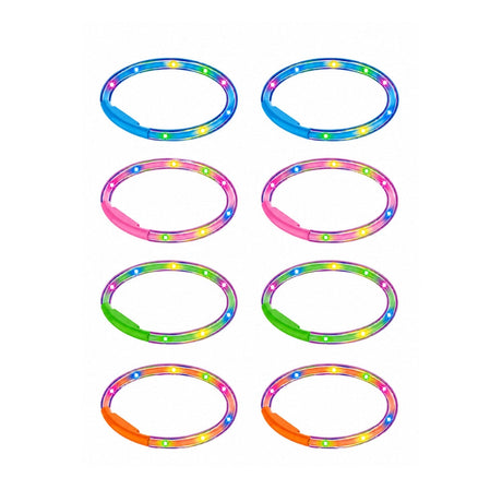 LED ringkastningsspel med 8 ringar och 5 stolpar, 3 ljuslägen