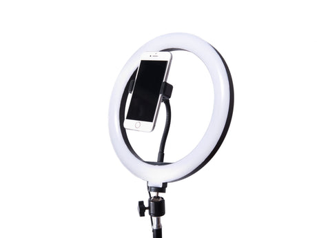 LED ringlampa 26 cm 60W USB med stativ 220 cm och mobilhållare