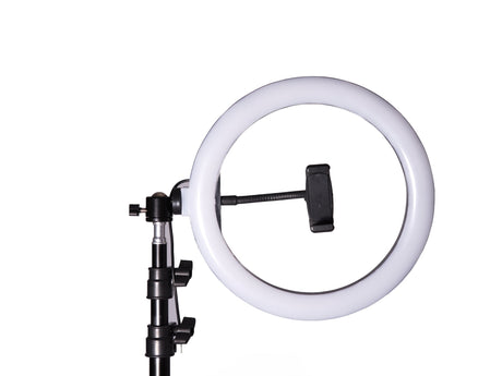 LED ringlampa 26 cm 60W USB med stativ 220 cm och mobilhållare
