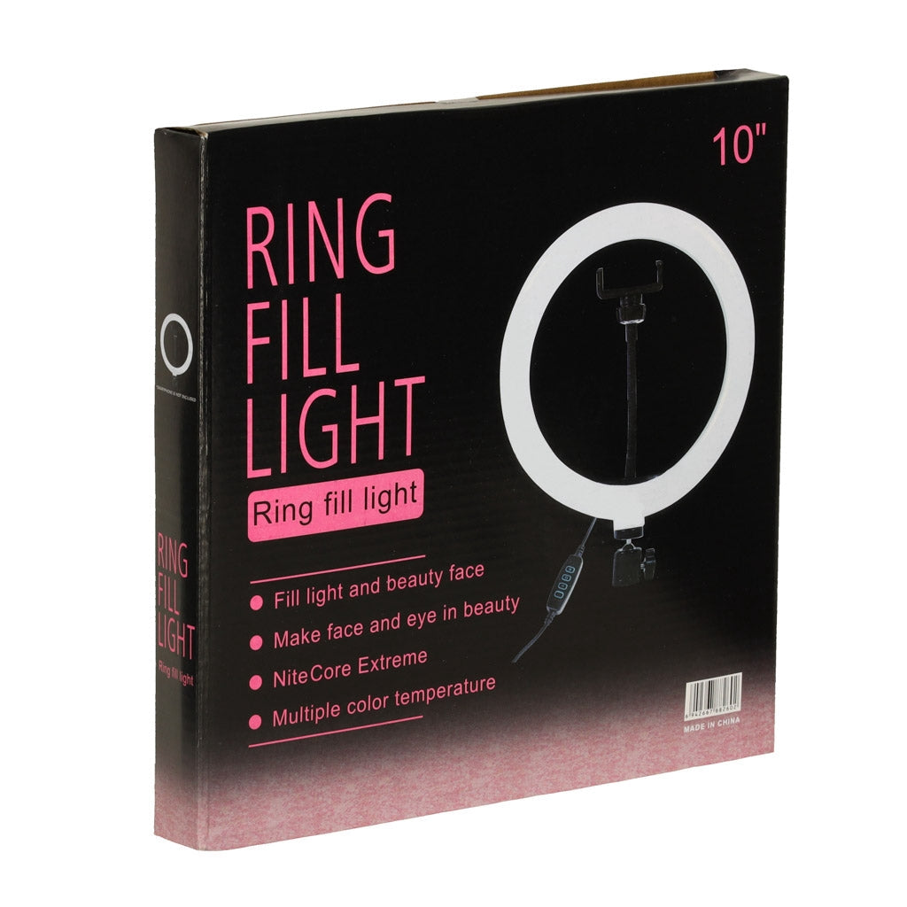 LED ringlampa 26 cm 60W USB med stativ 220 cm och mobilhållare