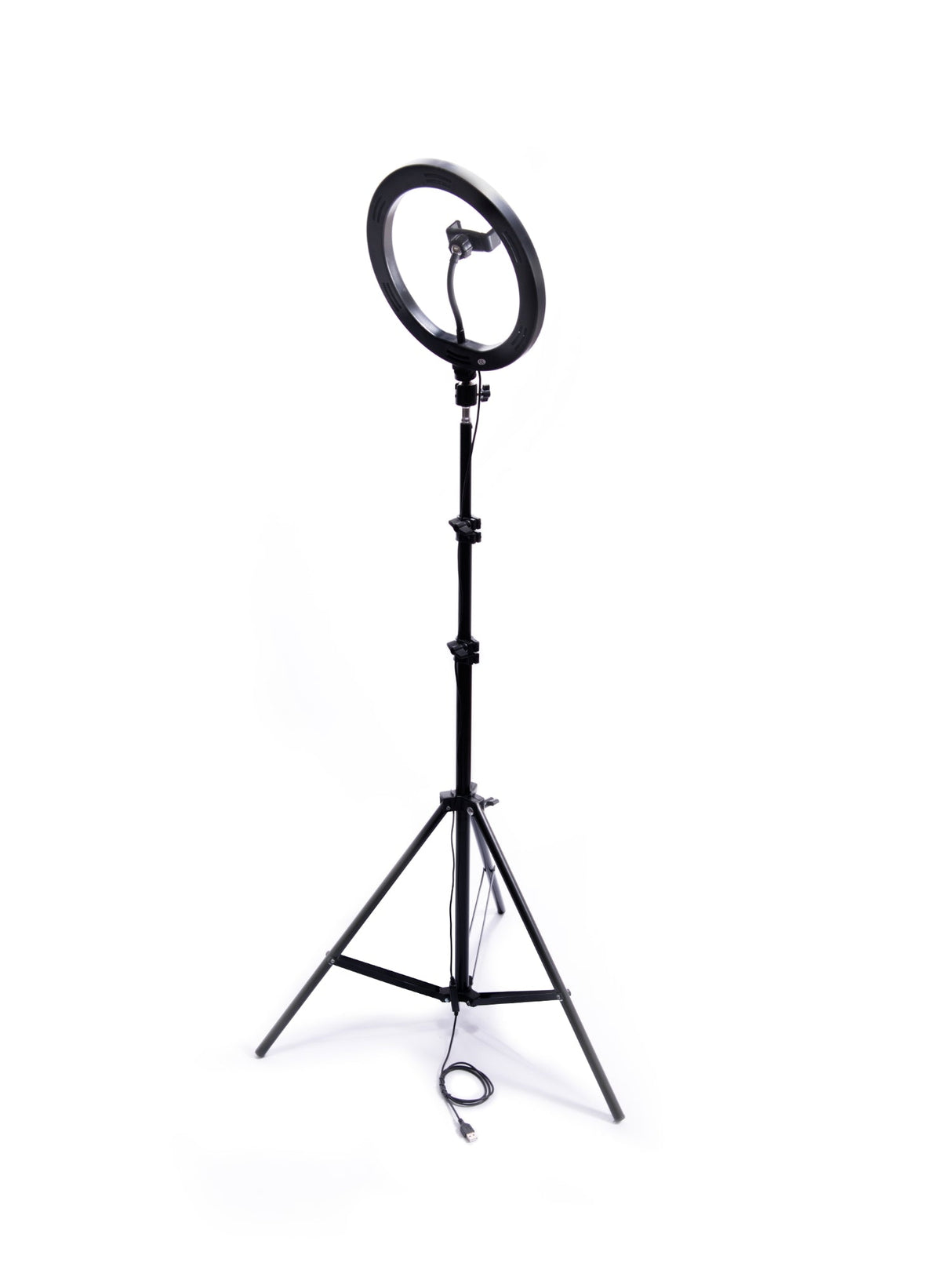 LED ringlampa 26 cm 60W USB med stativ 220 cm och mobilhållare