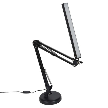 LED-skrivbordslampa med klämma USB 10 nivåer 3500–6000K svart