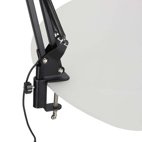 LED-skrivbordslampa med klämma USB 10 nivåer 3500–6000K svart
